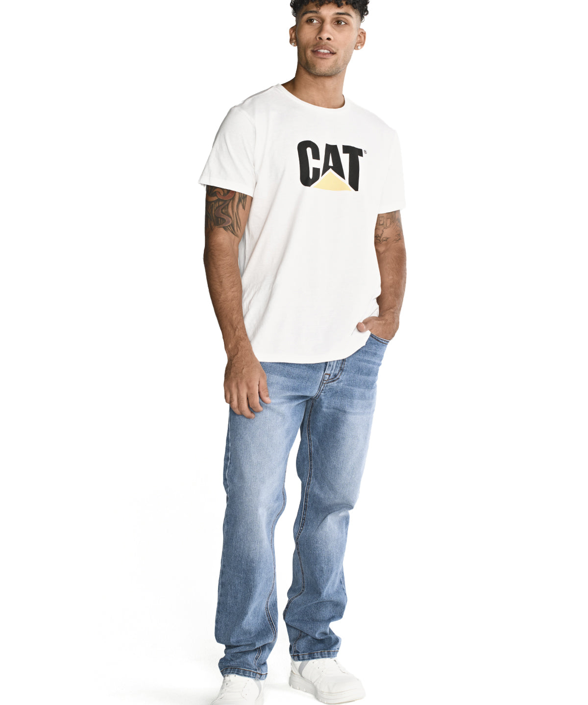 Pantalón Eco Stretch Denim St Para Hombre Color Beige-1