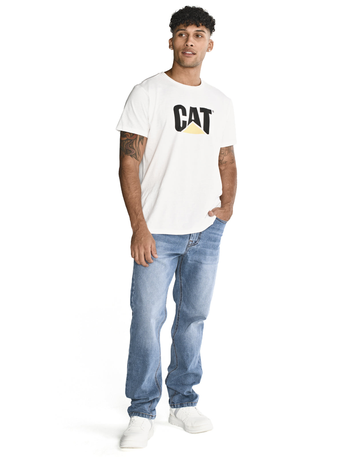 Pantalón Eco Stretch Denim St Para Hombre Color Beige-1