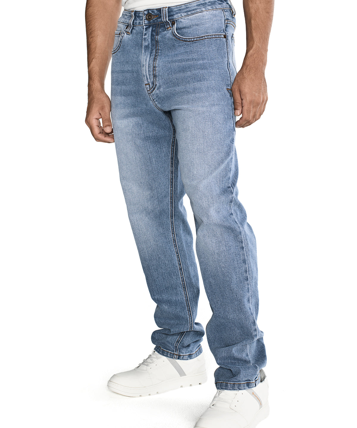 Pantalón Eco Stretch Denim St Para Hombre Color Beige-5
