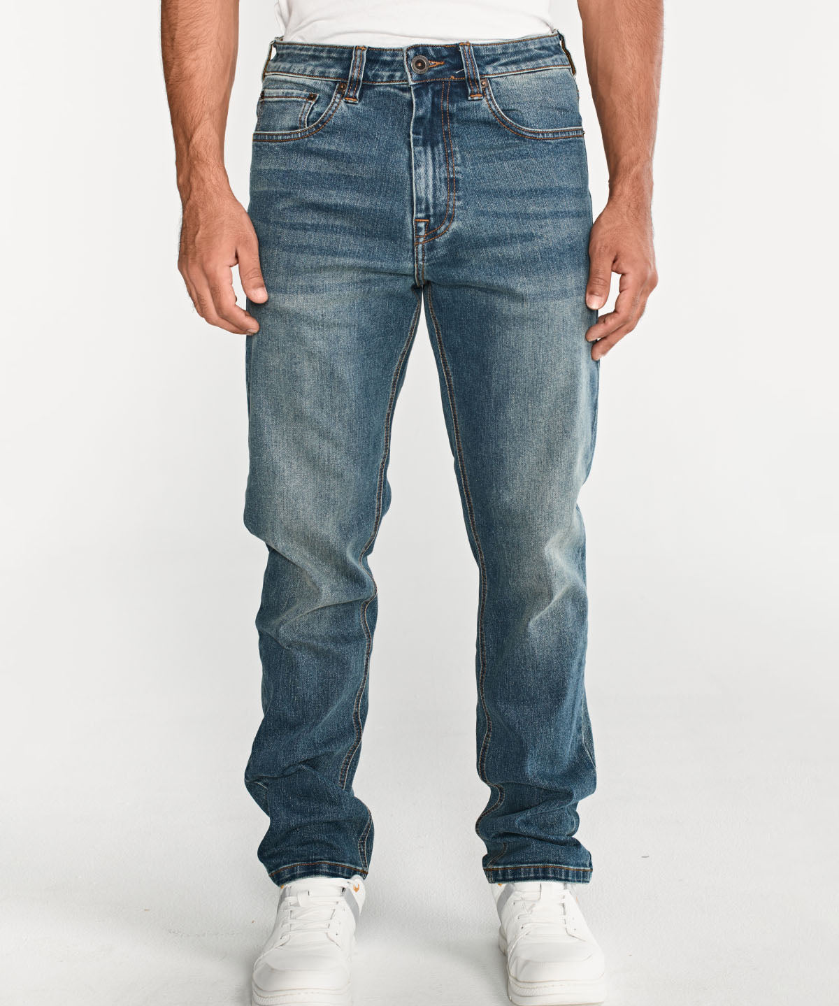 Pantalón Eco Stretch Denim St Para Hombre Color Gris-1