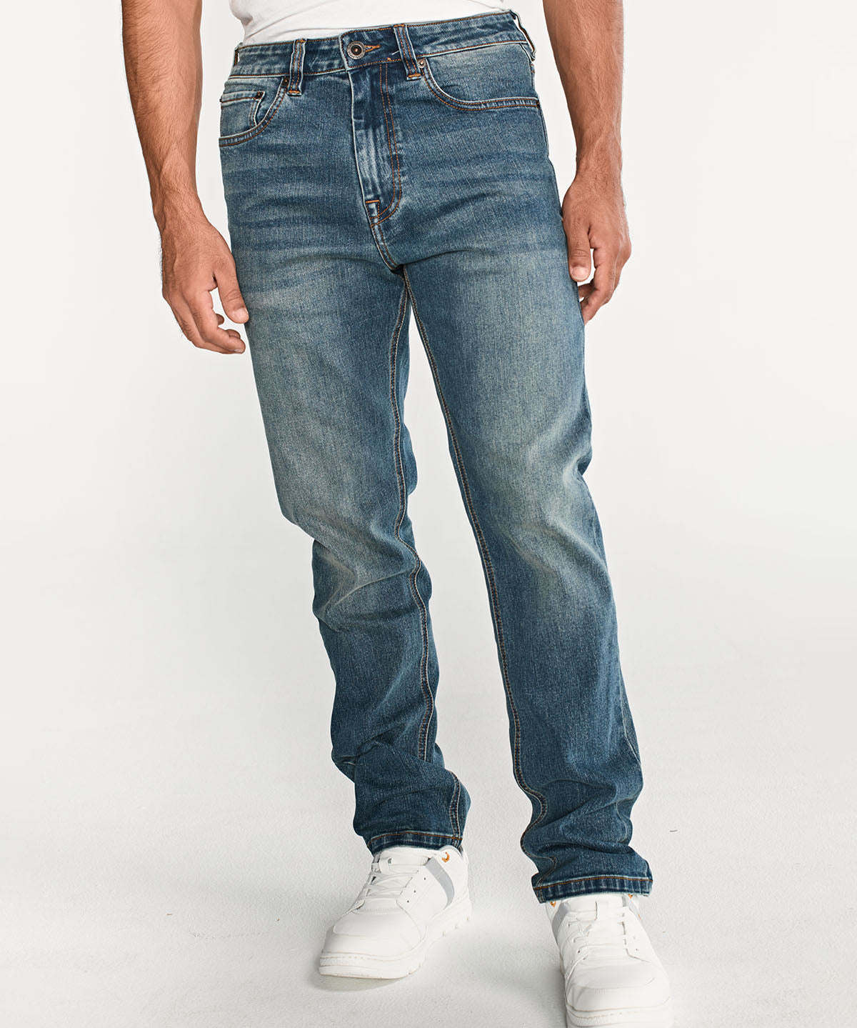 Pantalón Eco Stretch Denim St Para Hombre Color Gris-2