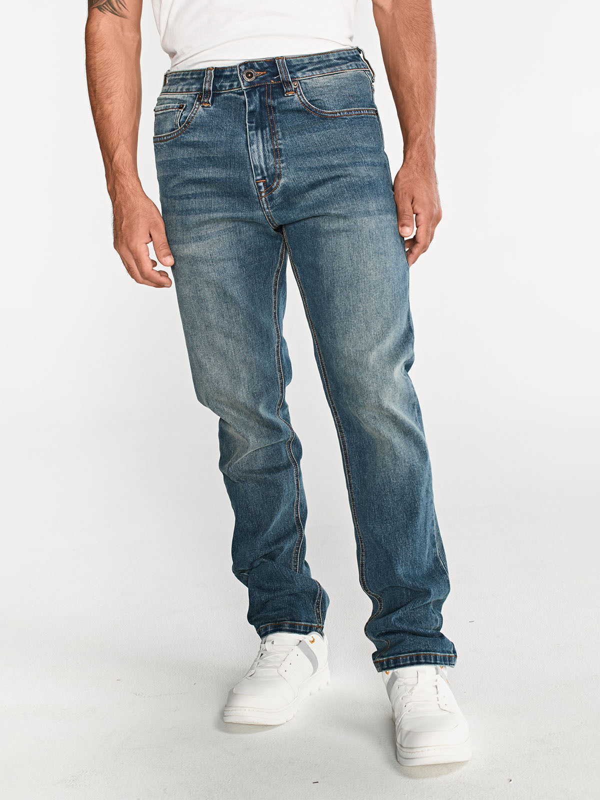 Pantalón Eco Stretch Denim St Para Hombre Color Gris-2