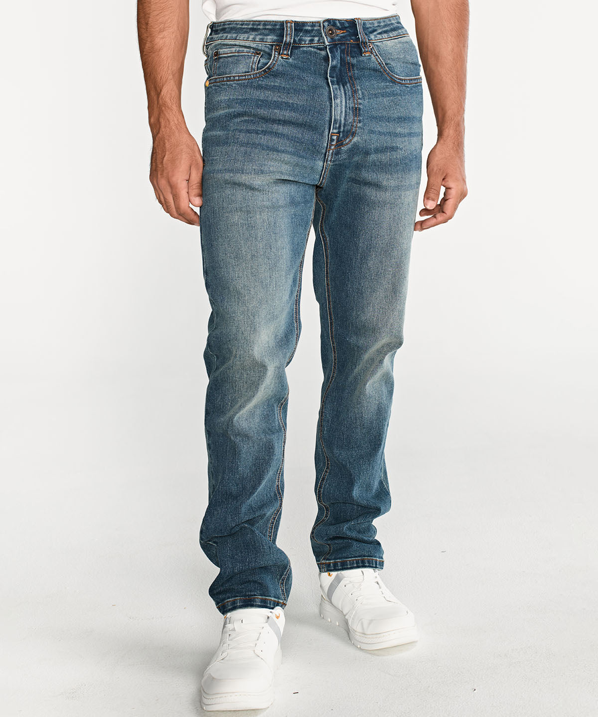 Pantalón Eco Stretch Denim St Para Hombre Color Gris-4