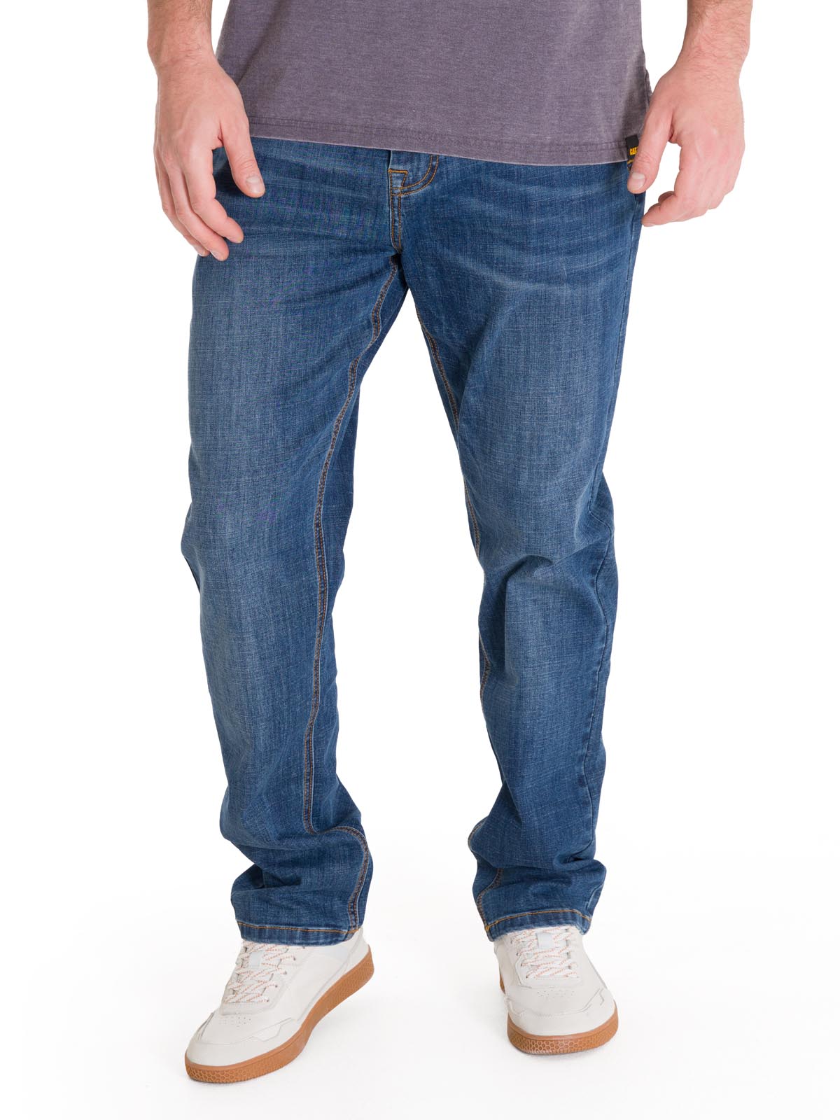 Pantalón Coolmax Denim Slim Para Hombre Color Gris-1