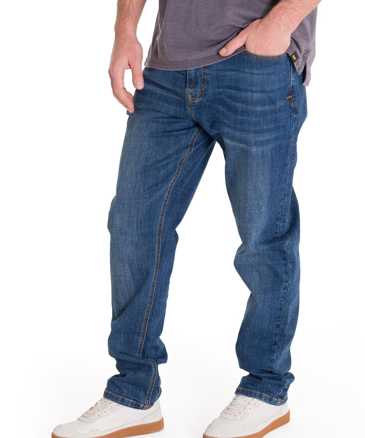 Pantalón Coolmax Denim Slim Para Hombre Color Gris-2