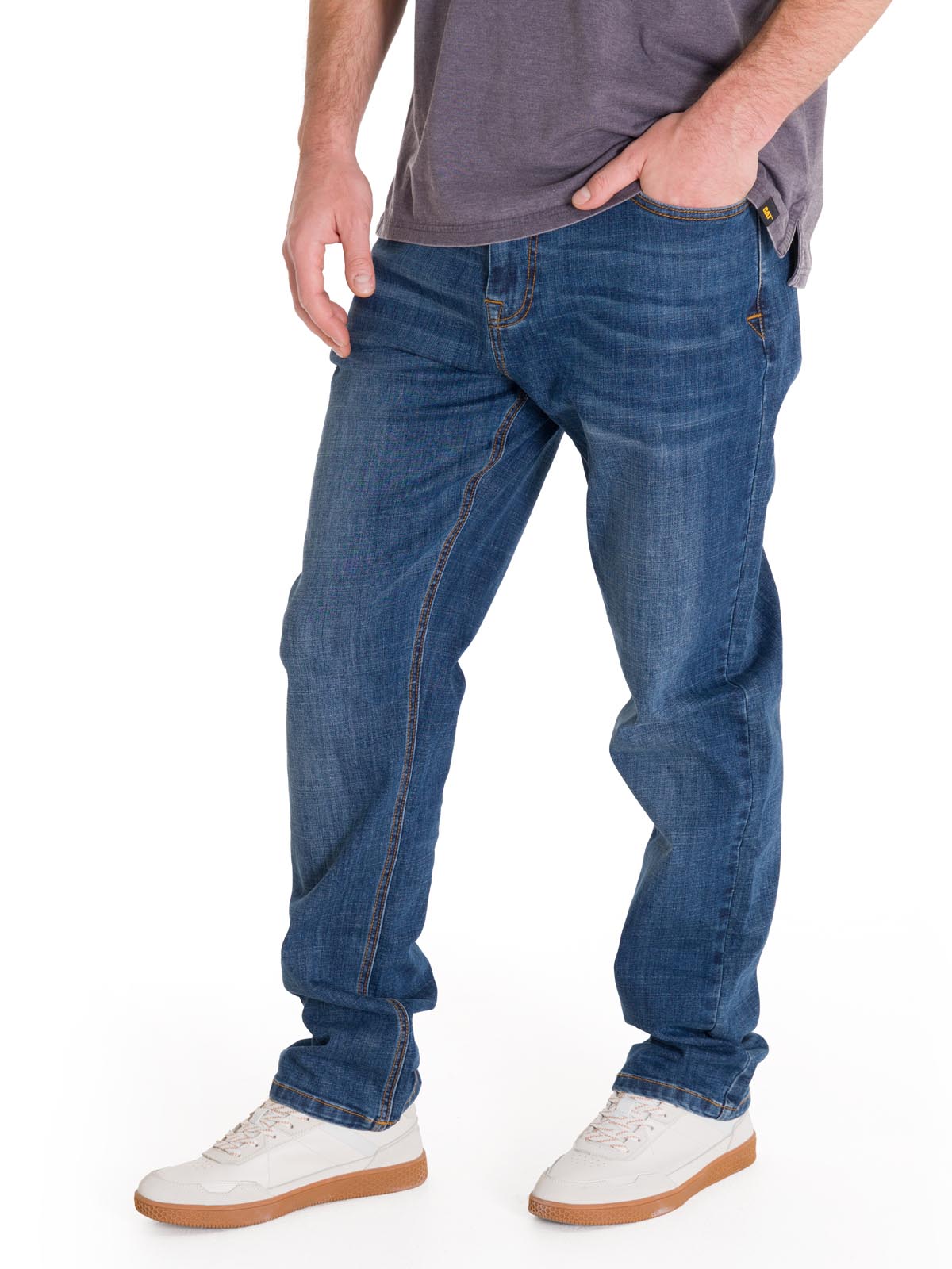 Pantalón Coolmax Denim Slim Para Hombre Color Gris-2