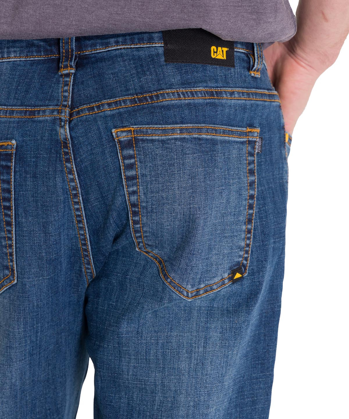 Pantalón Coolmax Denim Slim Para Hombre Color Gris-5