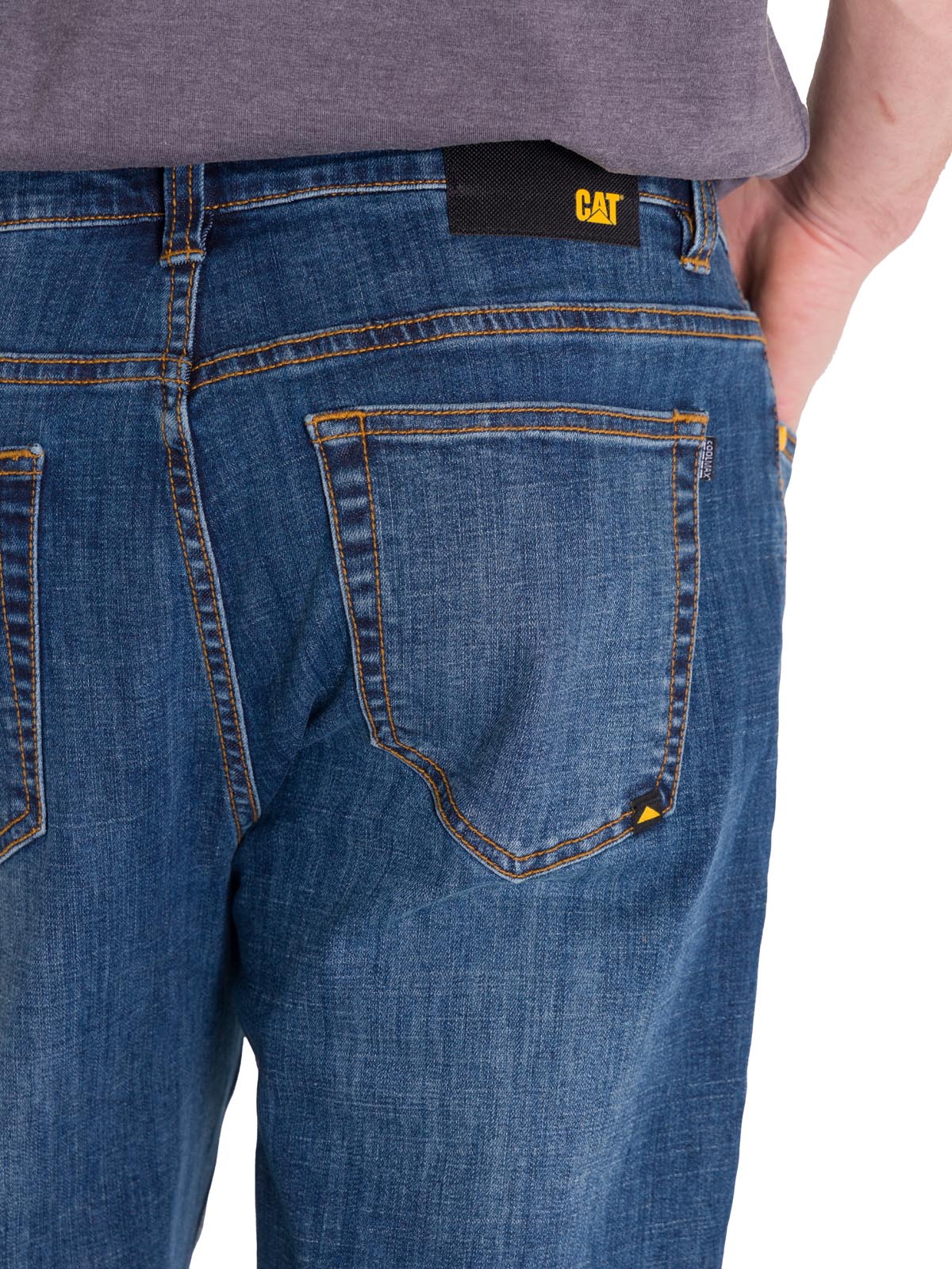 Pantalón Coolmax Denim Slim Para Hombre Color Gris-5