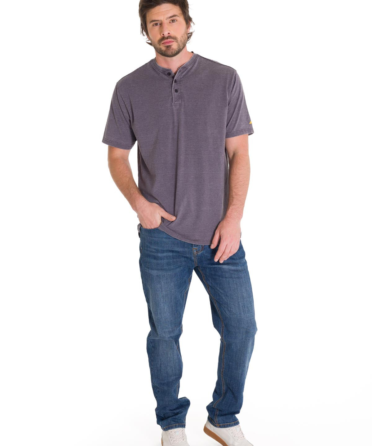 Pantalón Coolmax Denim Slim Para Hombre Color Gris-6