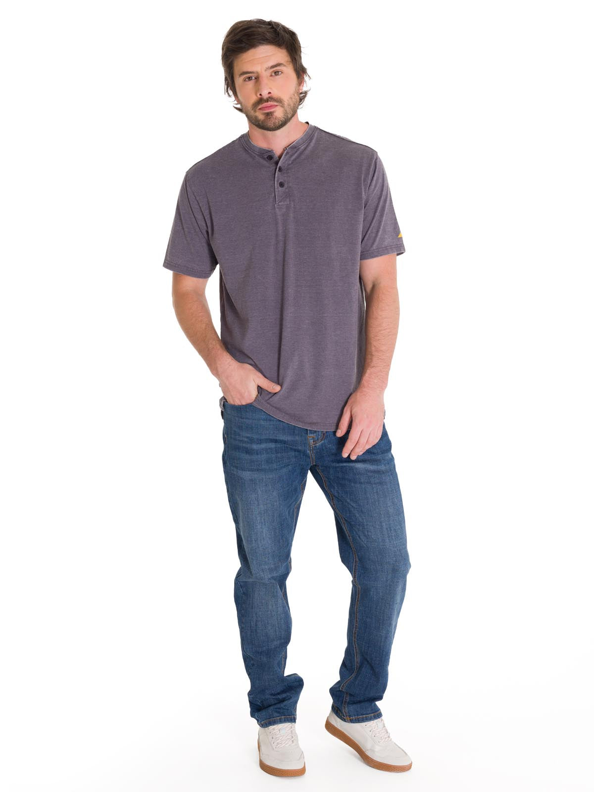 Pantalón Coolmax Denim Slim Para Hombre Color Gris-6