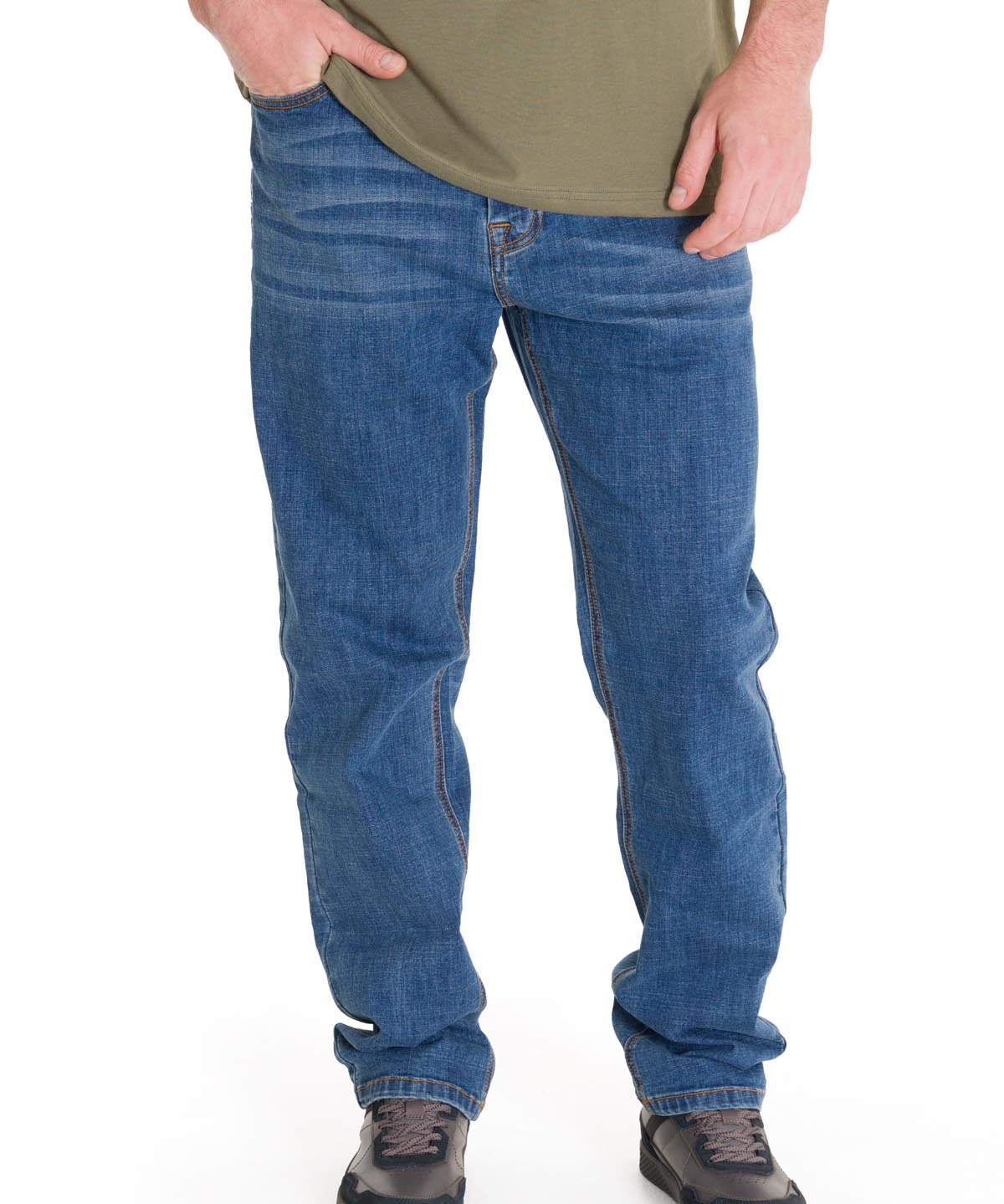 Pantalón Coolmax Denim Slim Para Hombre Color Gris-1