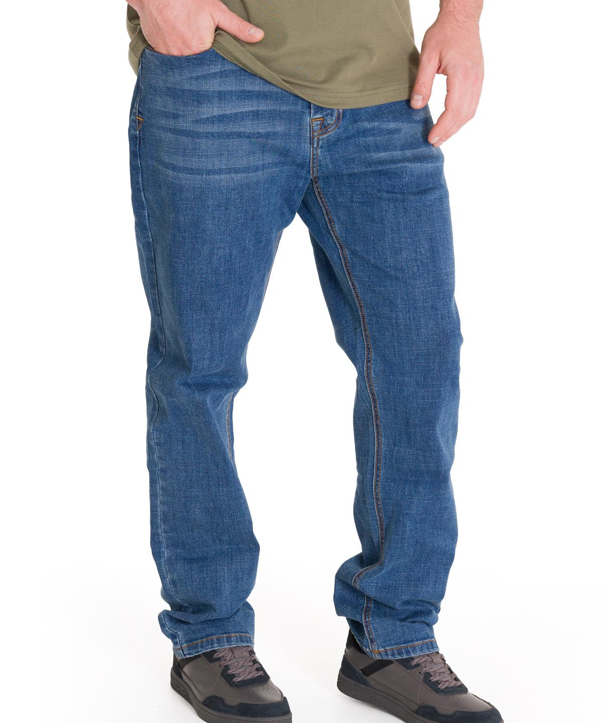 Pantalón Coolmax Denim Slim Para Hombre Color Gris-2