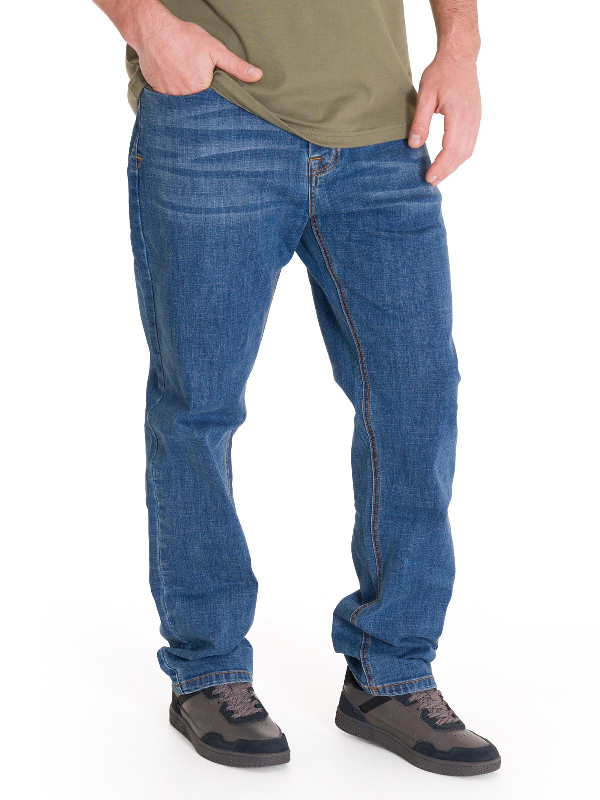 Pantalón Coolmax Denim Slim Para Hombre Color Gris-2