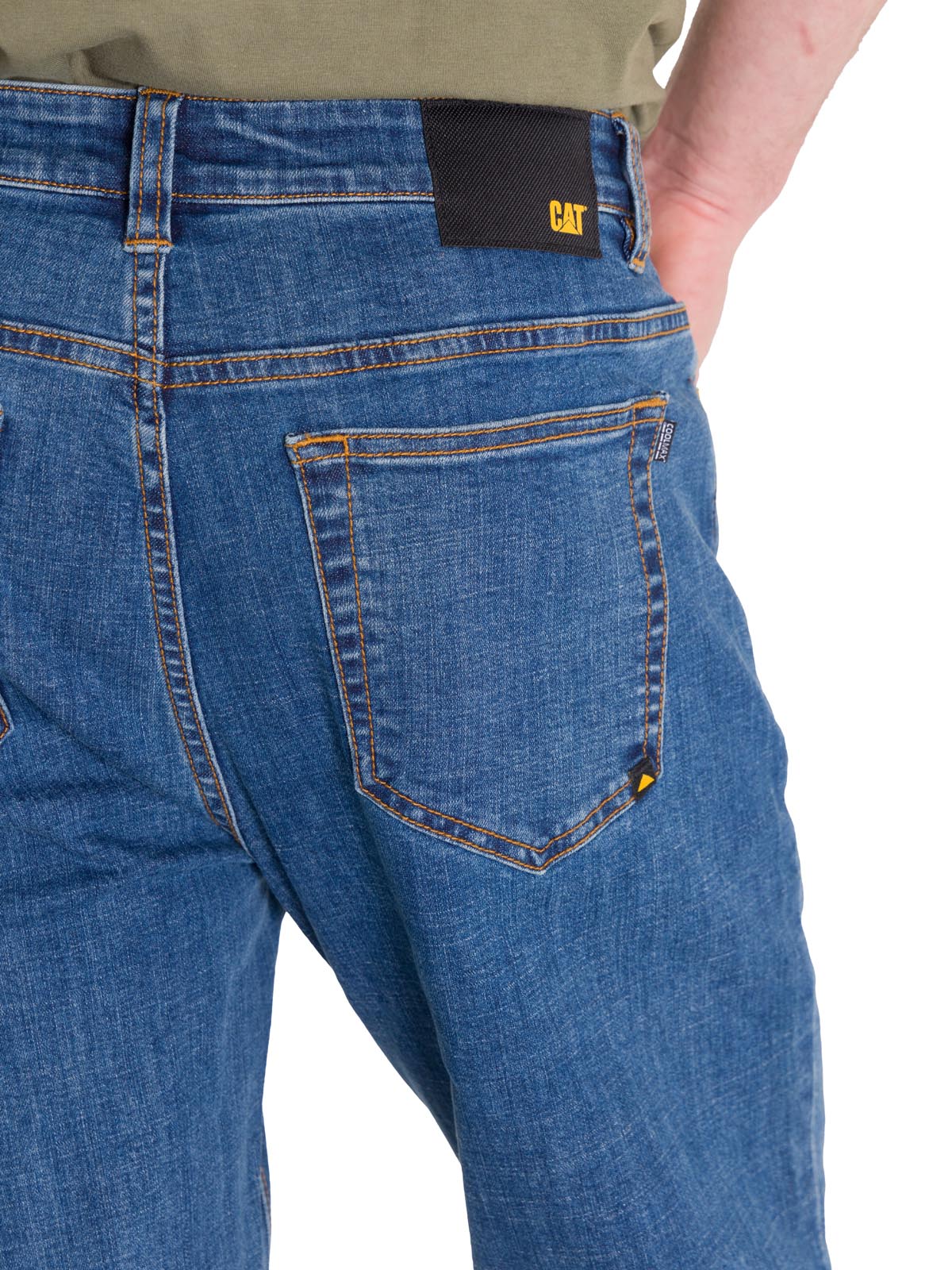 Pantalón Coolmax Denim Slim Para Hombre Color Gris-5