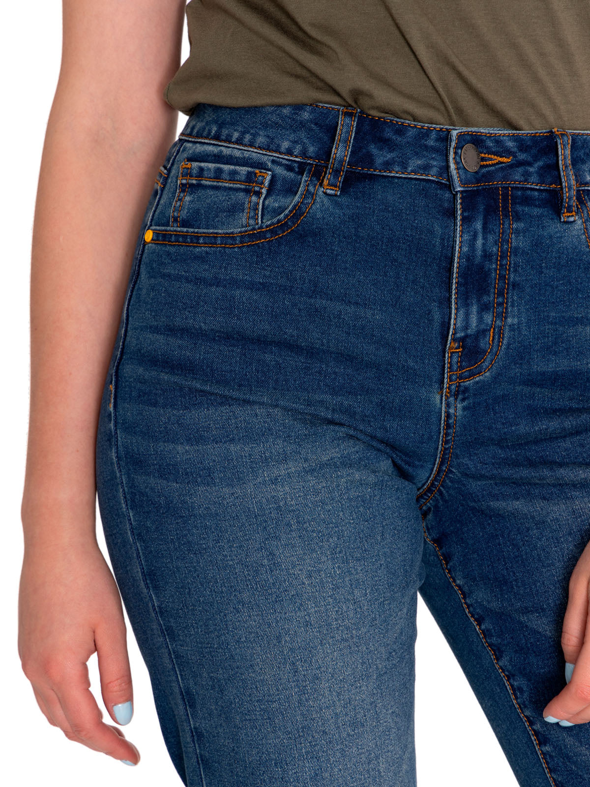Jeans Triblend Stretch Den Para Mujer Color Azul-4