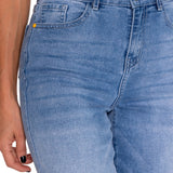 Jeans Triblend Stretch Den Para Mujer Color Azul-4