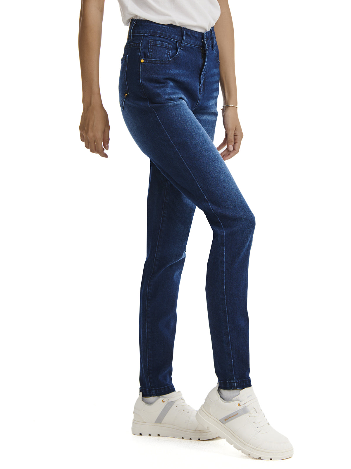 Jeans Triblend Stretch Den Para Mujer Color Azul-1