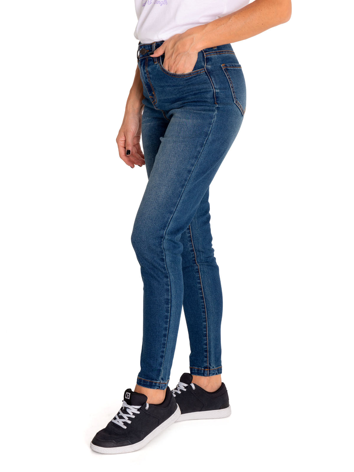Jeans Triblend Stretch Den Para Mujer Color Azul-2