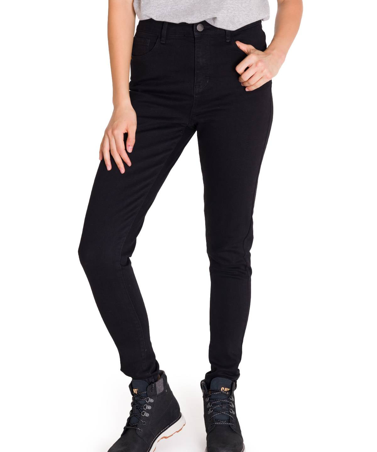 Jeans Triblend Stretch Den Para Mujer Color Gris-1
