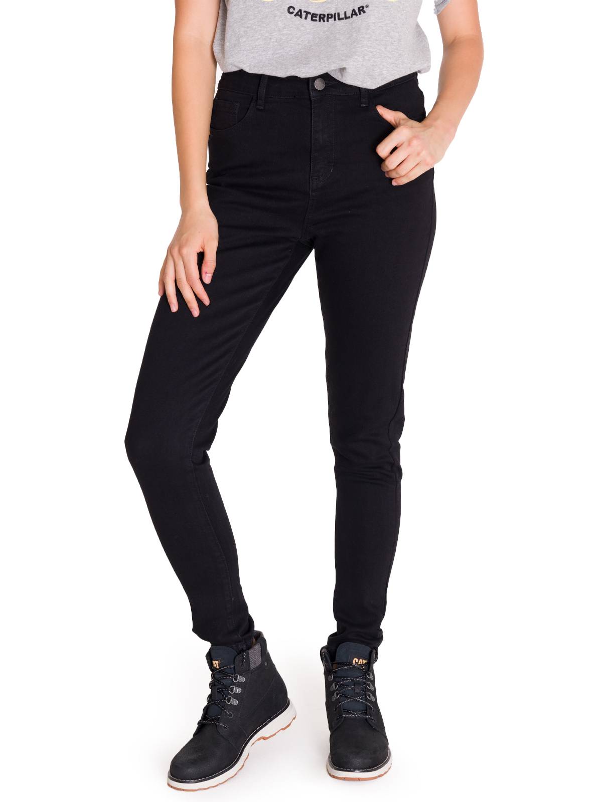 Jeans Triblend Stretch Den Para Mujer Color Gris-1