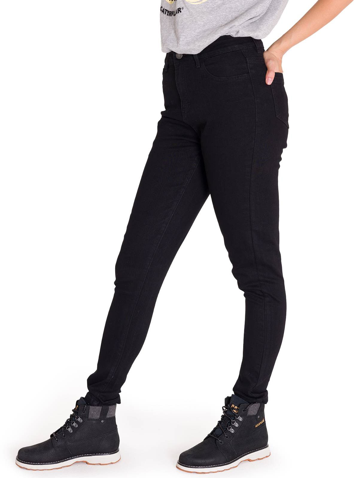 Jeans Triblend Stretch Den Para Mujer Color Gris-2