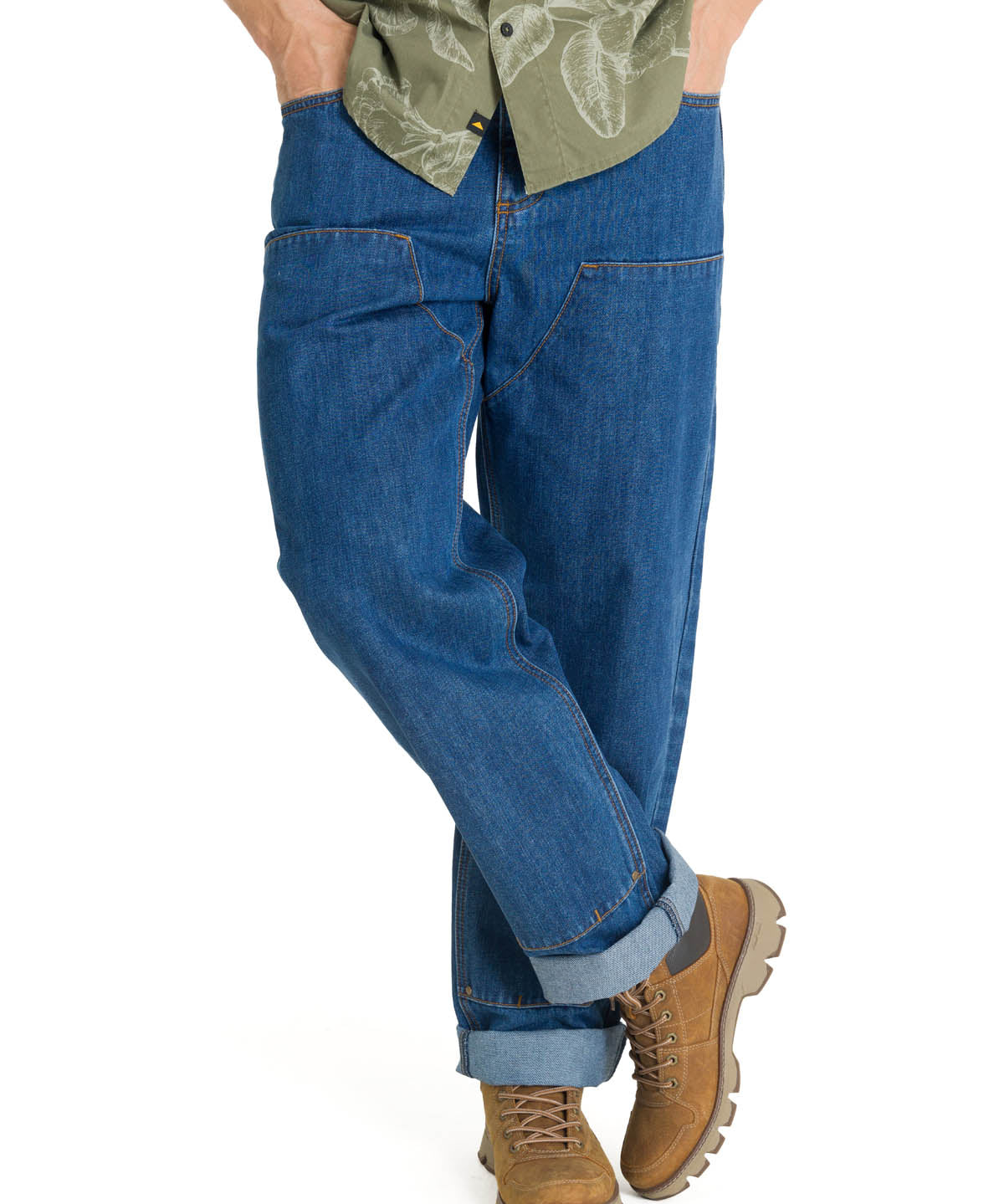 Pantalón Denim Double Front P Para Hombre Color Azul-1