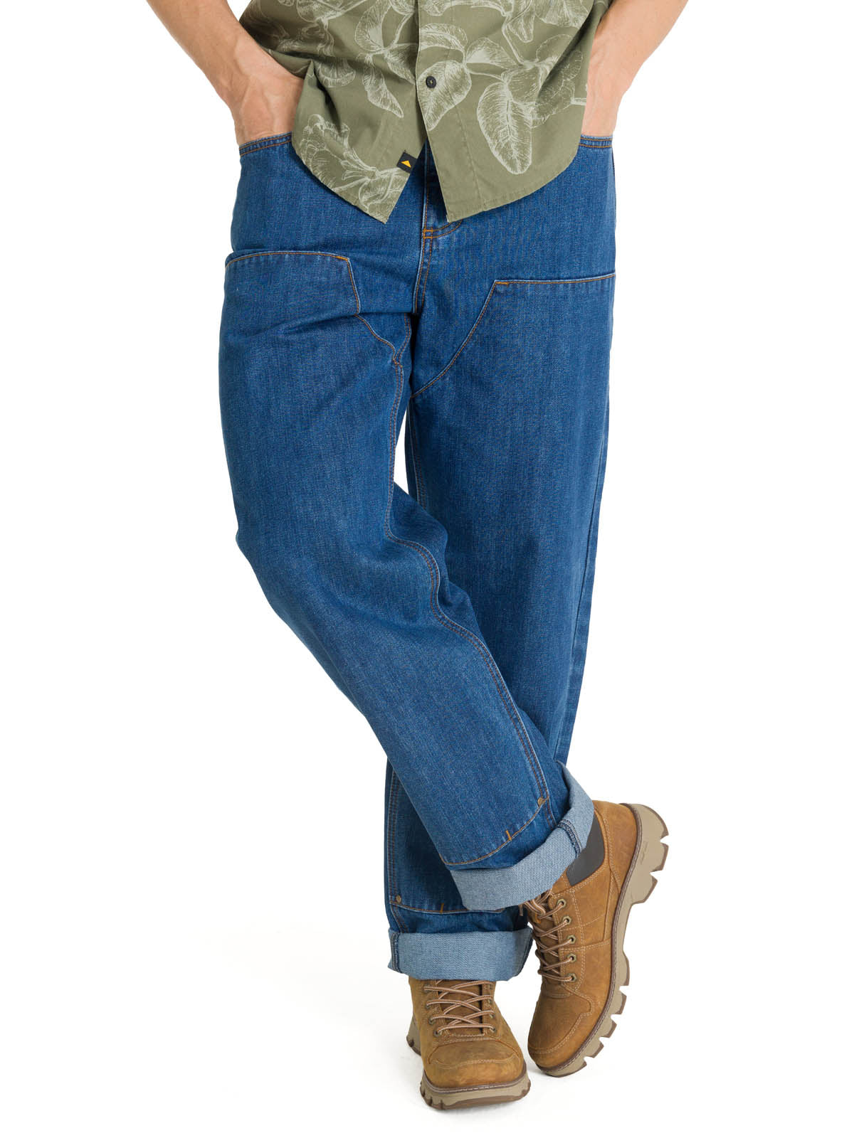 Pantalón Denim Double Front P Para Hombre Color Azul-1