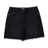 Short Denim High Rise Cowb Para Mujer Color Negro