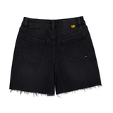 Short Denim High Rise Cowb Para Mujer Color Negro
