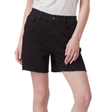 Short Denim High Rise Cowb Para Mujer Color Negro