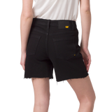 Short Denim High Rise Cowb Para Mujer Color Negro