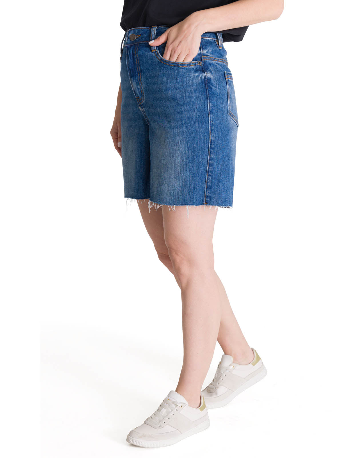 Short Denim High Rise Cowb Para Mujer Color Azul-2