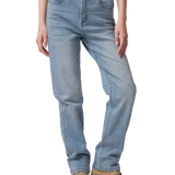 Jeans Denim High Rise Stra Para Mujer Color Azul