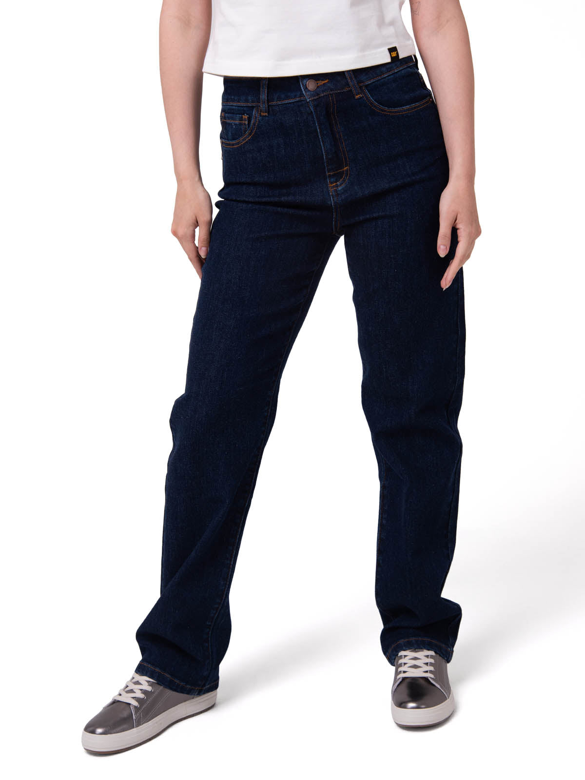 Pantalón Denim High-Rise Stra Para Mujer Color Azul-1
