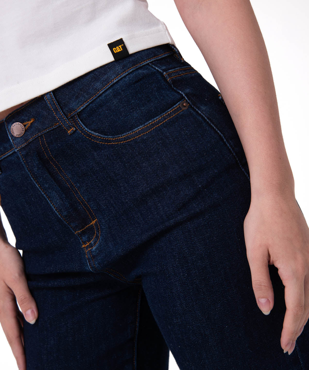 Pantalón Denim High-Rise Stra Para Mujer Color Azul-3