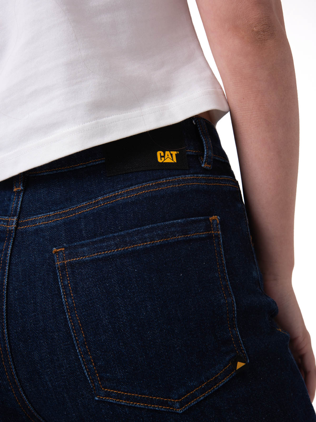 Pantalón Denim High-Rise Stra Para Mujer Color Azul-4