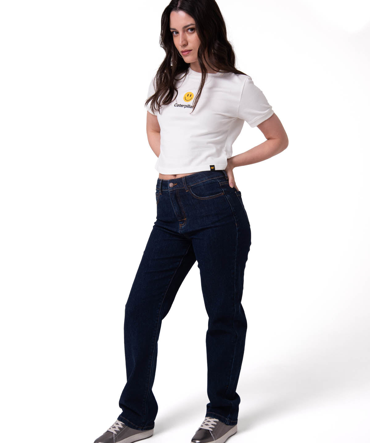 Pantalón Denim High-Rise Stra Para Mujer Color Azul-5