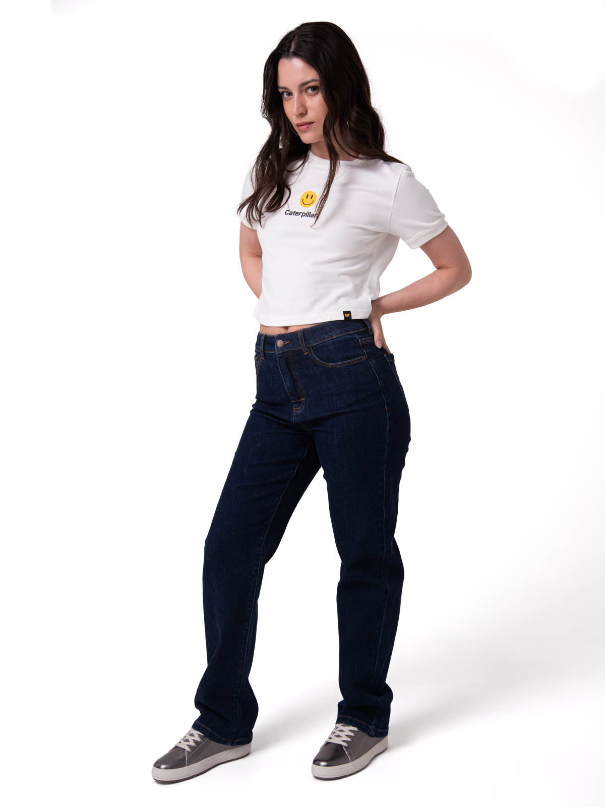 Pantalón Denim High-Rise Stra Para Mujer Color Azul-5