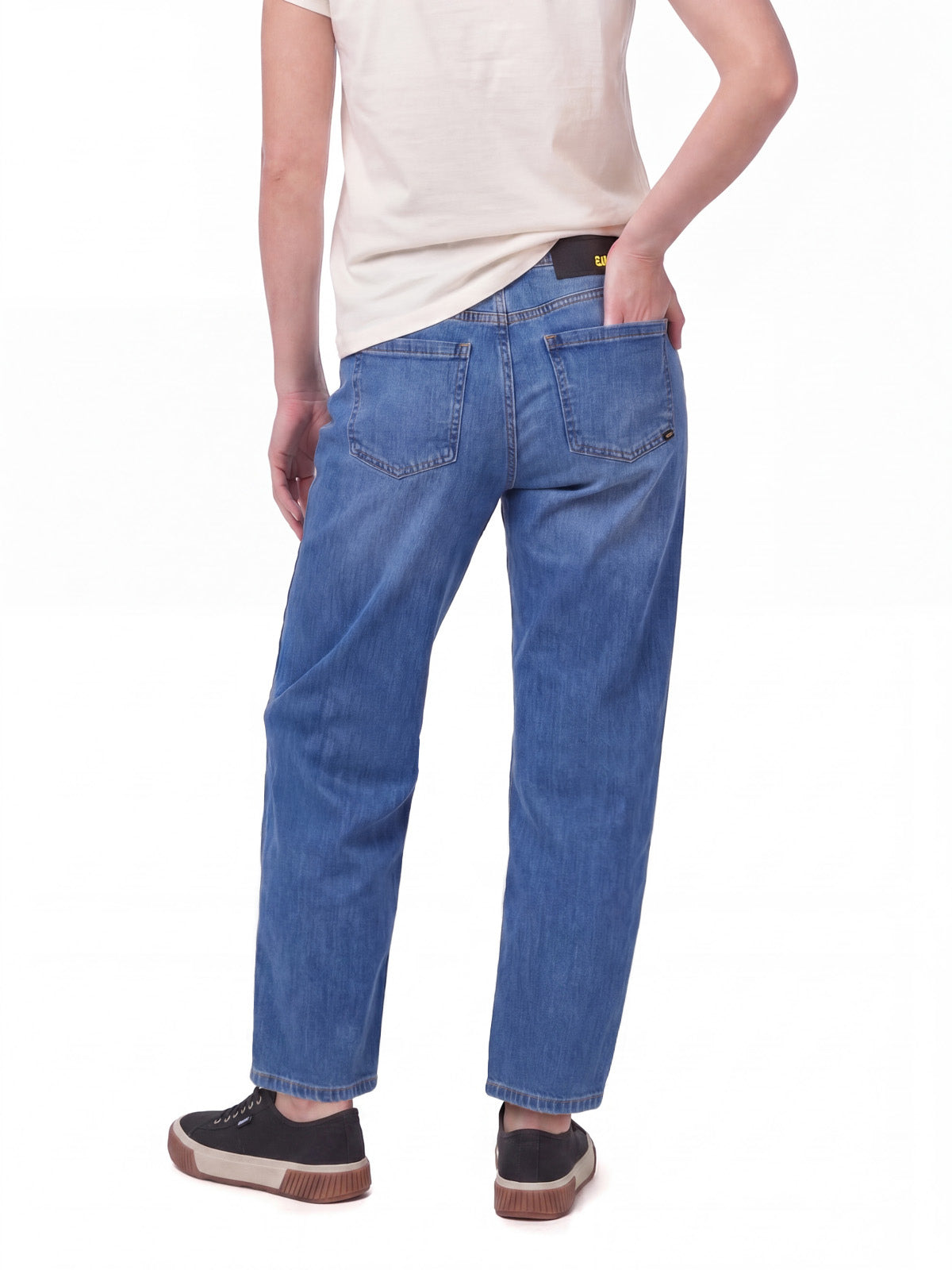 Pantalón Denim High-Rise Str Para Mujer Color Azul-2