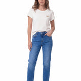 Pantalón Denim High-Rise Str Para Mujer Color Azul-3