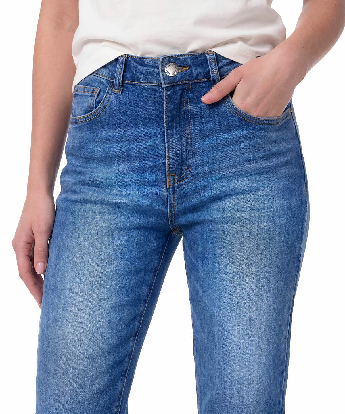 Pantalón Denim High-Rise Str Para Mujer Color Azul-4