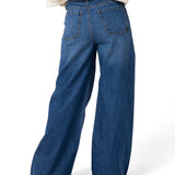 Jeans Denim Wide Leg Mujer Color Azul-2
