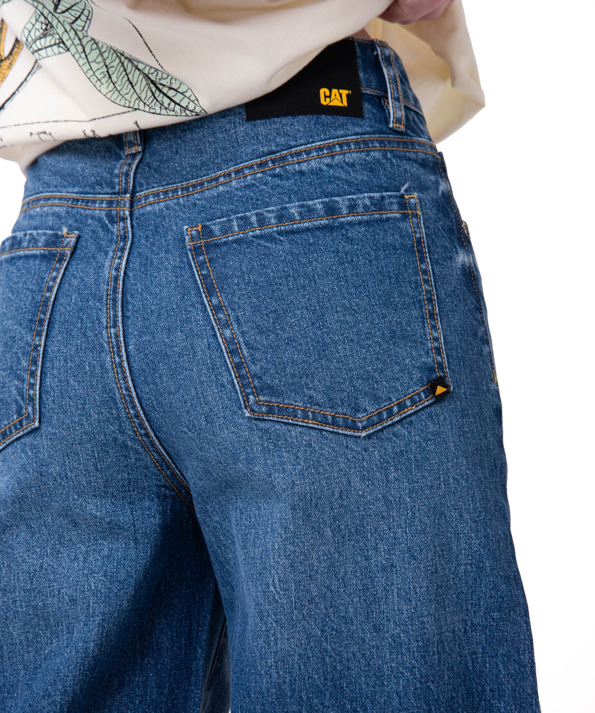 Jeans Denim Wide Leg Mujer Color Azul-3