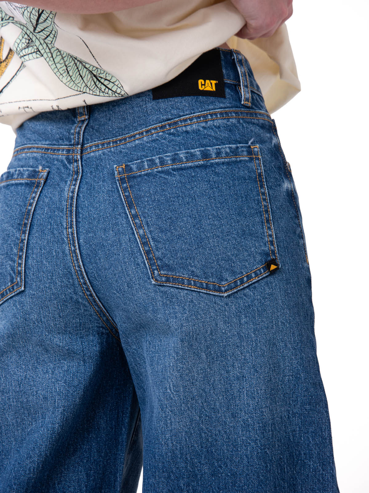 Jeans Denim Wide Leg Mujer Color Azul-3