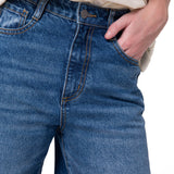 Jeans Denim Wide Leg Mujer Color Azul-4