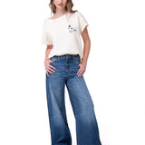 Jeans Denim Wide Leg Mujer Color Azul-5
