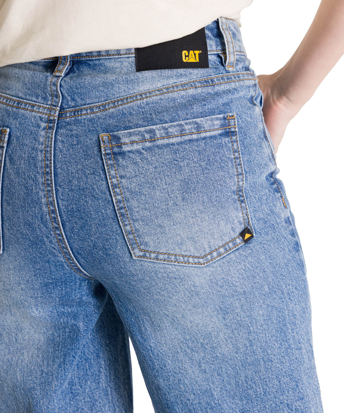 Pantalón Denim Wide Leg Para Mujer Color Azul-5