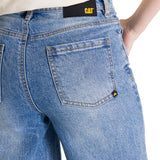 Pantalón Denim Wide Leg Para Mujer Color Azul-5