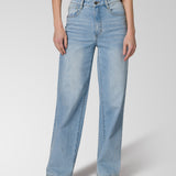Pantalón Denim Wide Leg Para Mujer Color Azul-1