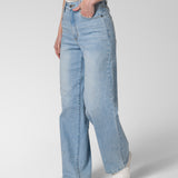 Pantalón Denim Wide Leg Para Mujer Color Azul-2